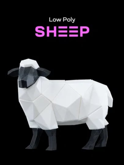 Low poly 3d puzzles, puzzle fidget, desk toy, magnetic puzzle