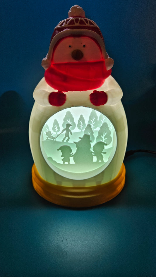 Snowman lamp Christmas decoration snowman