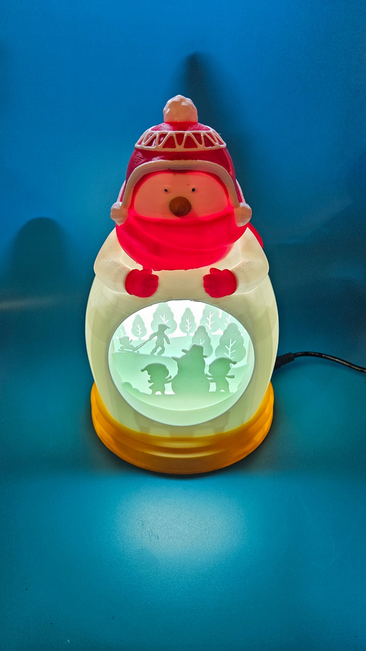 Snowman lamp Christmas decoration snowman